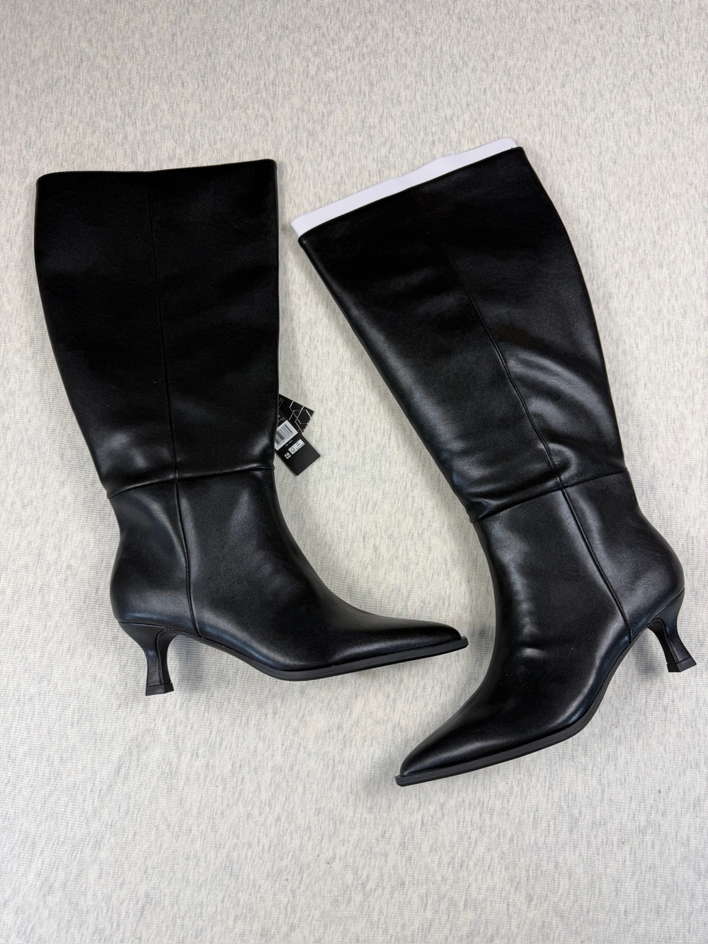 Madden NYC Women’s Black Kitten Heel Knee High Boots Size 9 NWT